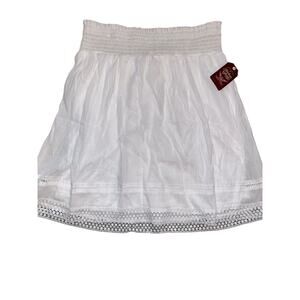 Faded Glory Skirt Size M Medium (8-10)‎ White Flory Short Skirt